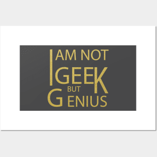 geek genius Posters and Art